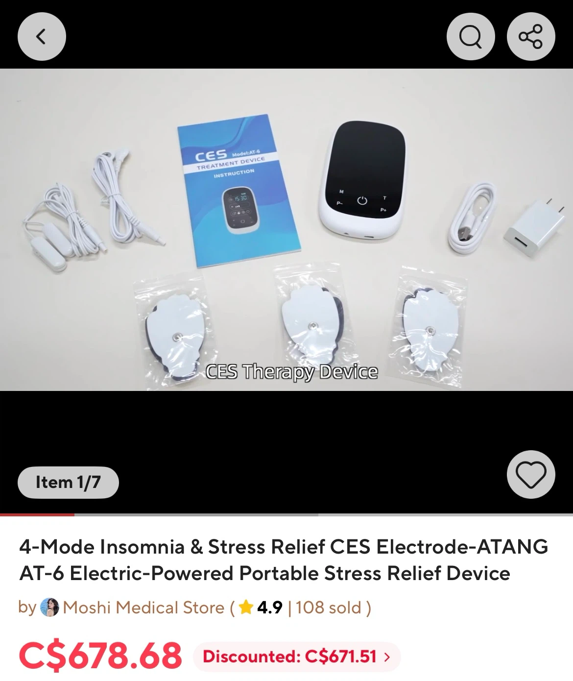 CES Device AT-6 Treatment Device - photo 5