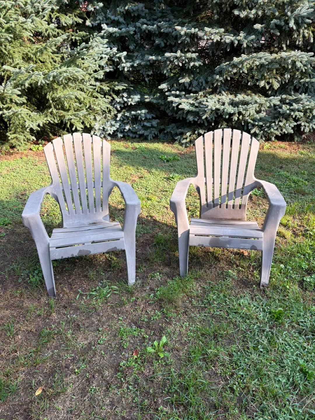 Two Plastic Adirondack Chairs - photo 2