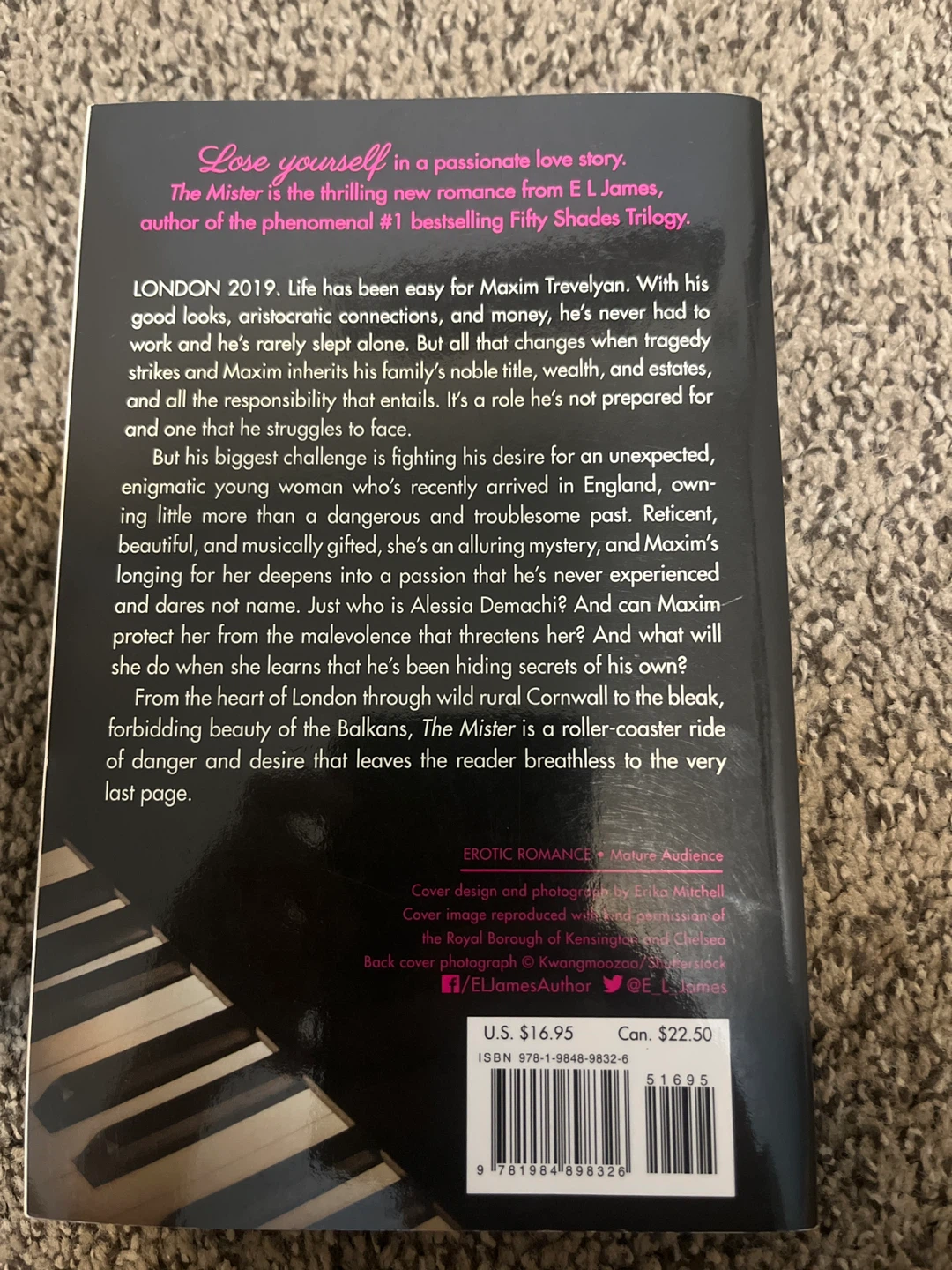 The Mister by E L James Paperback Book - photo 2