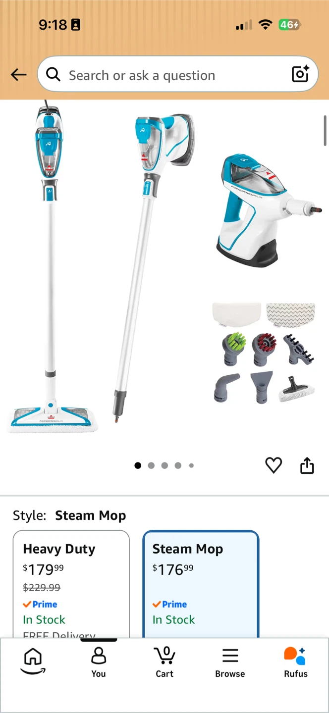 BISSELL PowerFresh Slim 3-in-1 Steam Mop and Handheld Cleaner - photo 2
