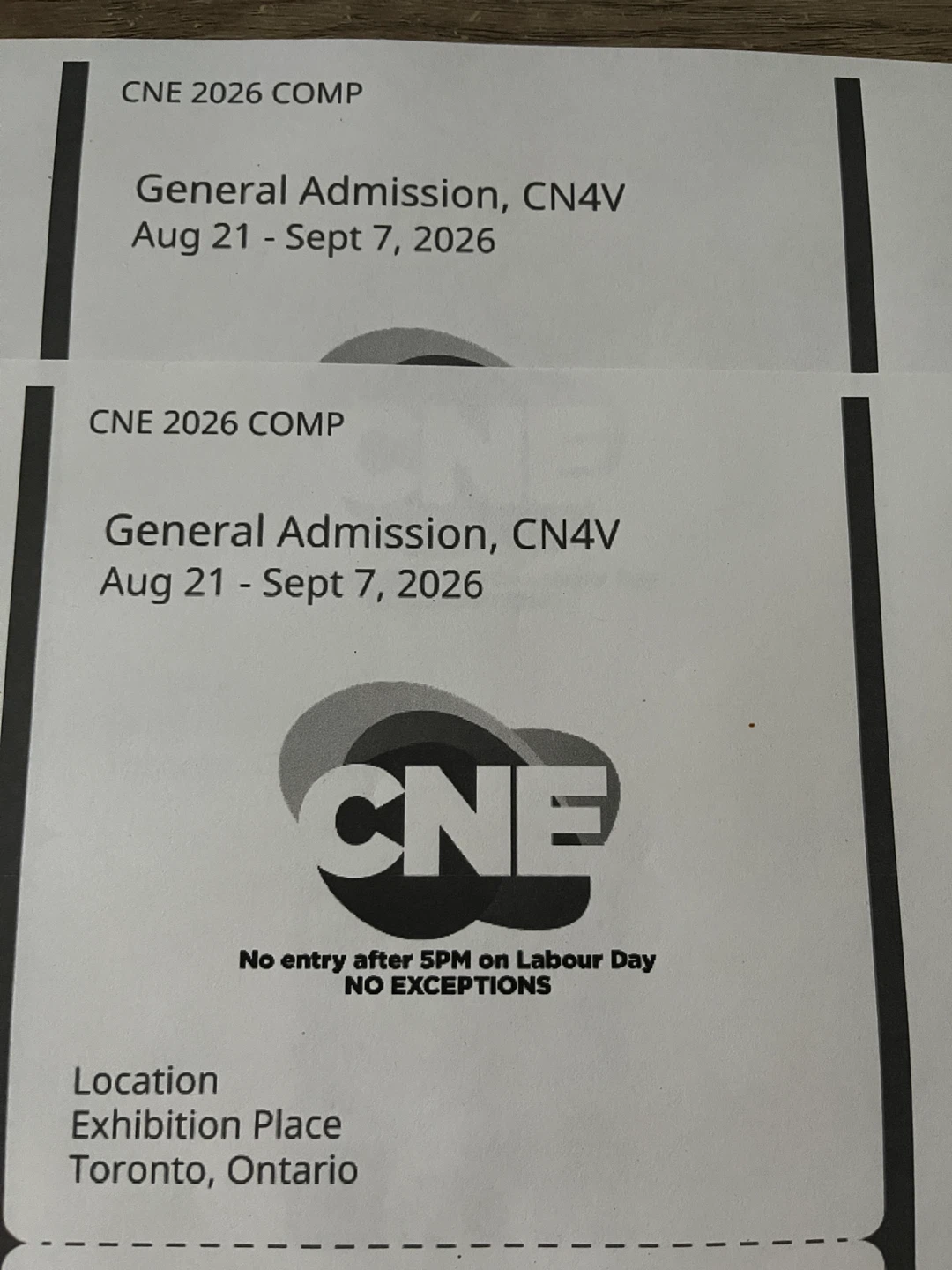 CNE General Admission Passes