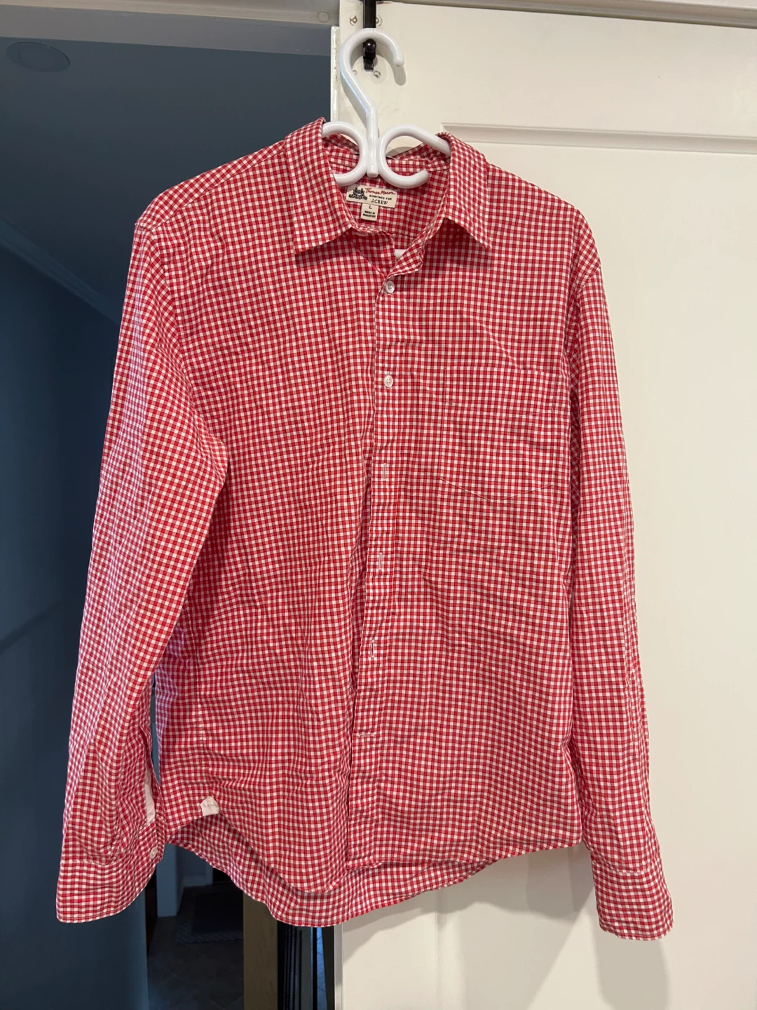 Thomas Mason for J.Crew Red Gingham Shirt