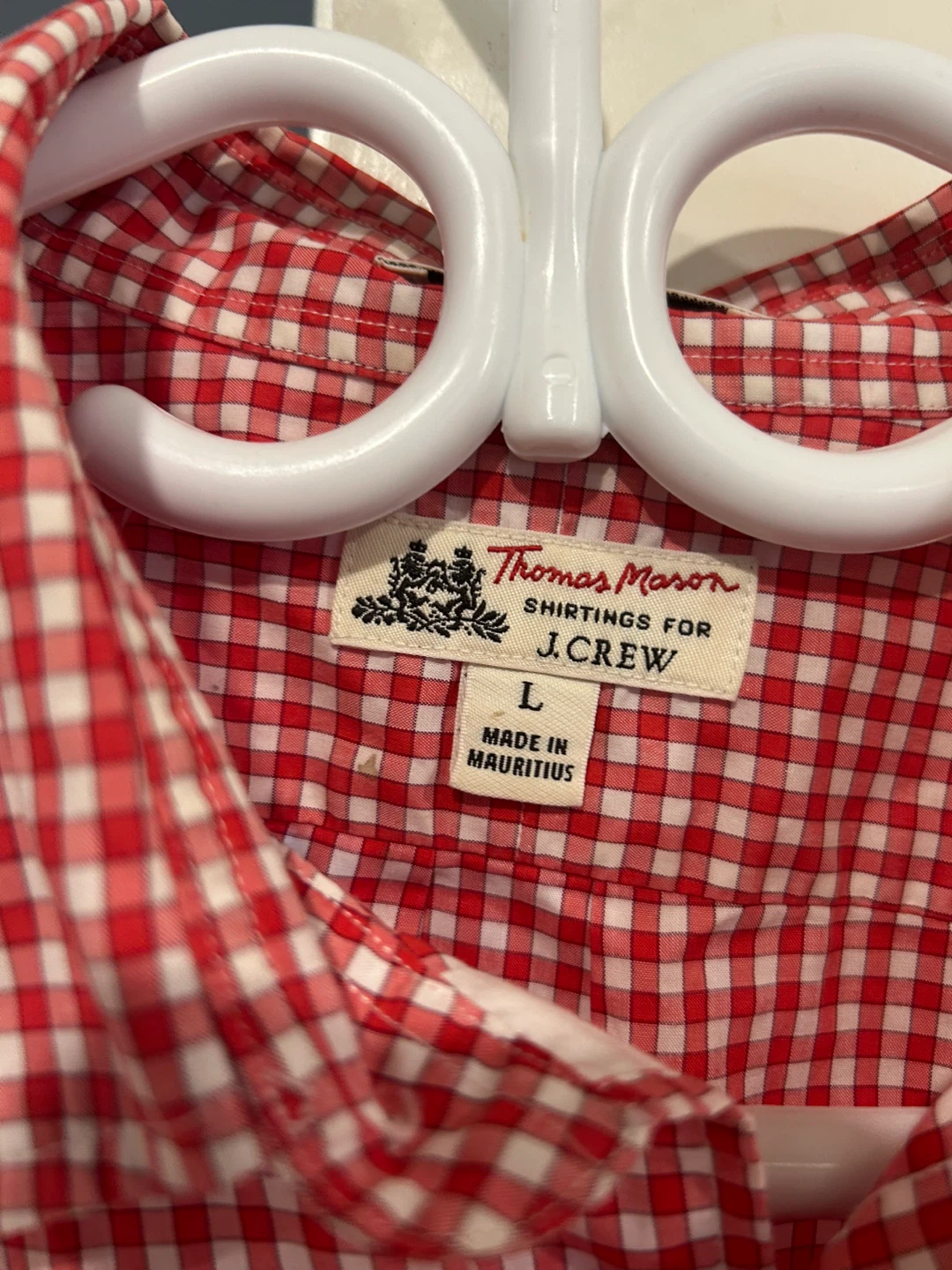 Thomas Mason for J.Crew Red Gingham Shirt - photo 2