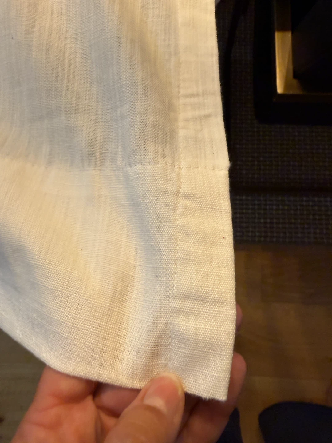 White Linen Blend Curtain Panels (4) “96 - photo 2