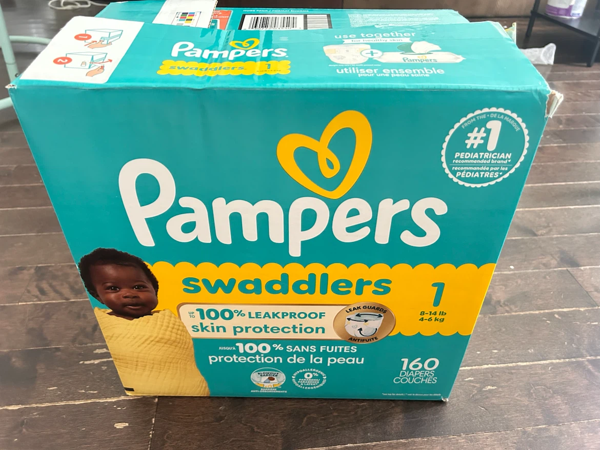 Pampers Swaddlers Size 1 Diapers (160 Count)