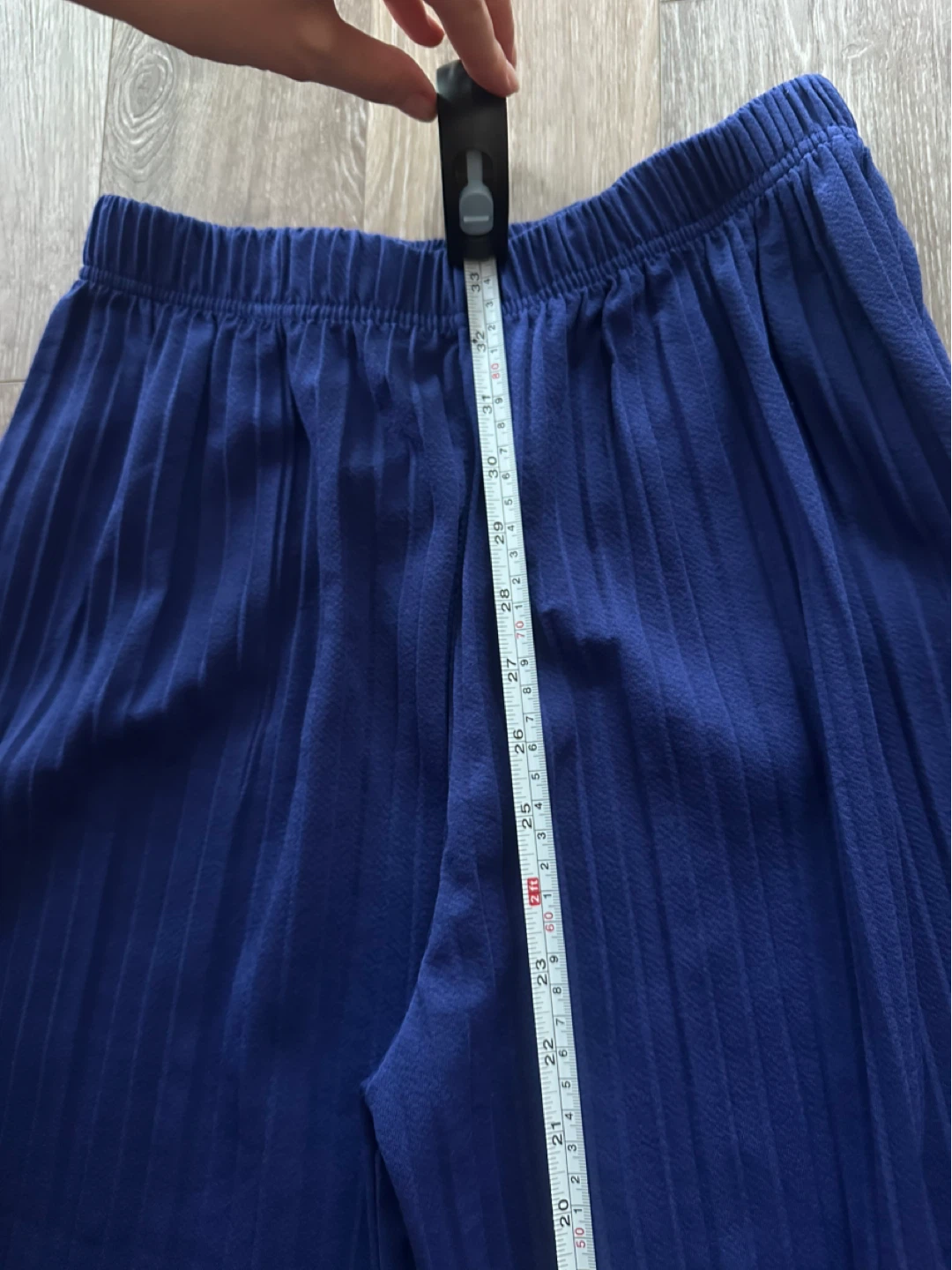 Maccine Blue Pleated Wide-Leg Pants - photo 2