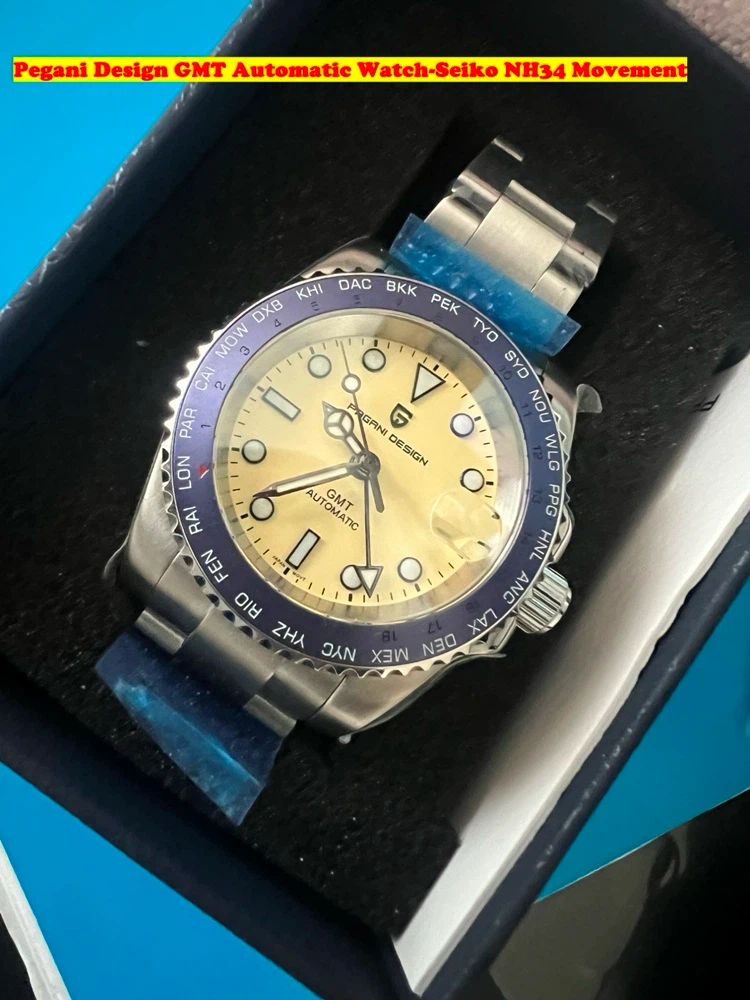 Seiko-NH34 / Pegani Design GMT Automatic Watch=NEW= - photo 3