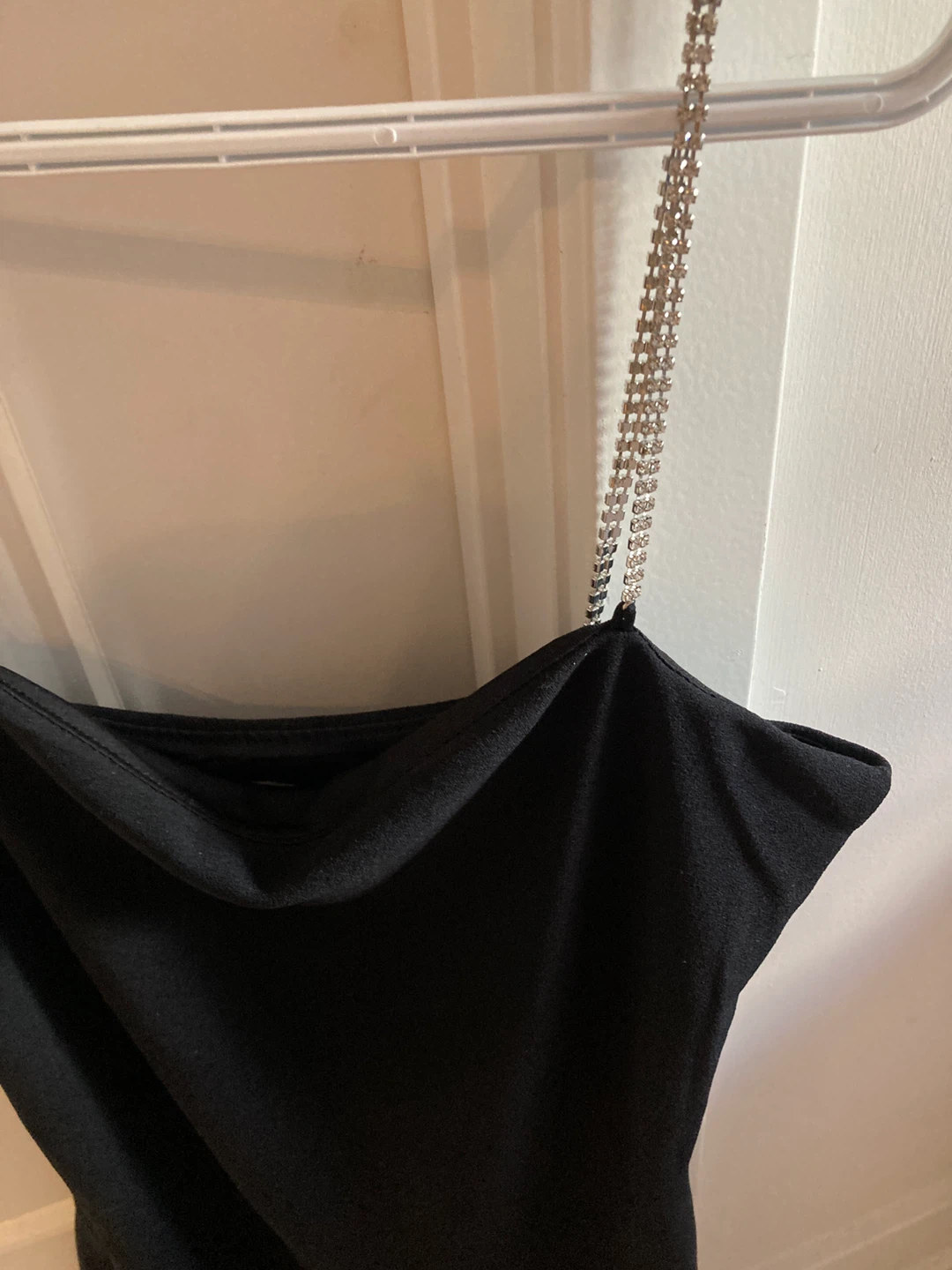 H&M Black Dress with Rhinestone Straps - photo 2