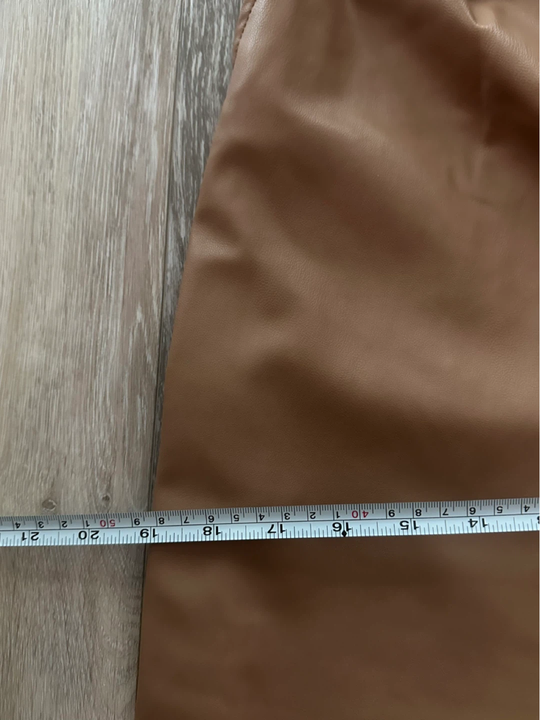 Zara Camel Faux Leather Trousers Size XS - photo 5