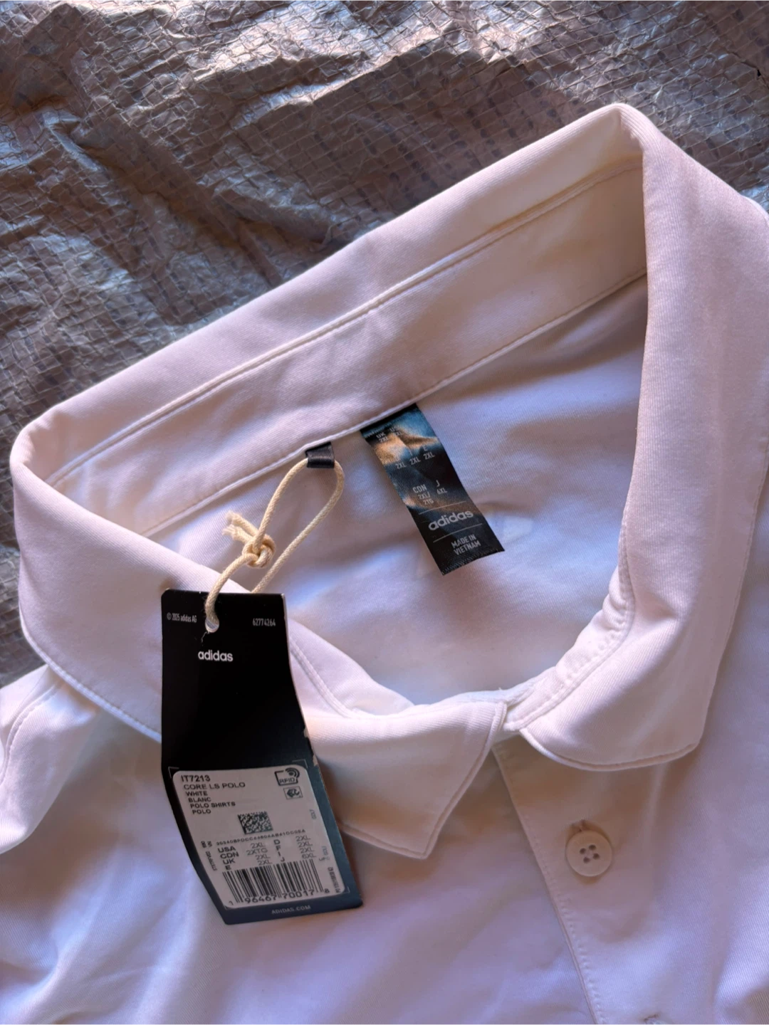 Adidas Long Sleeve Polo Shirt - White - photo 2