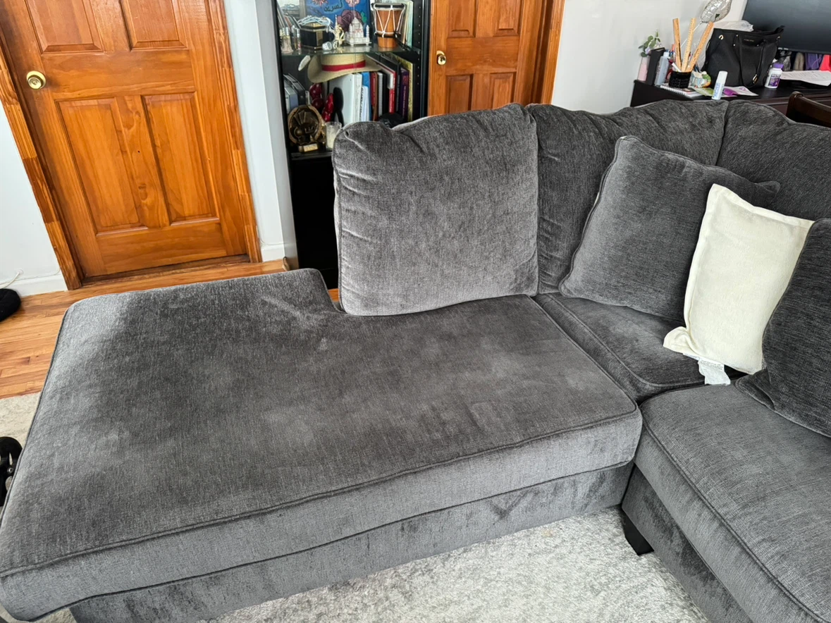Dark Gray Sectional Couch with Chaise - photo 2