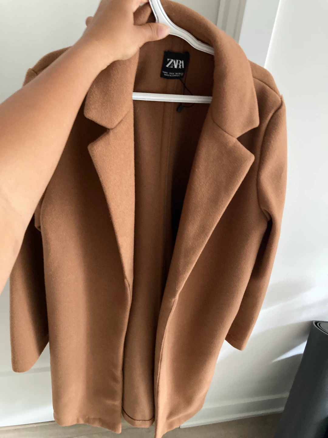 Zara Camel Wool-Blend Coat