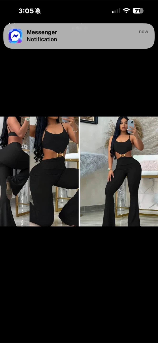 Brand New Black Cut-Out Jumpsuit. Size XL