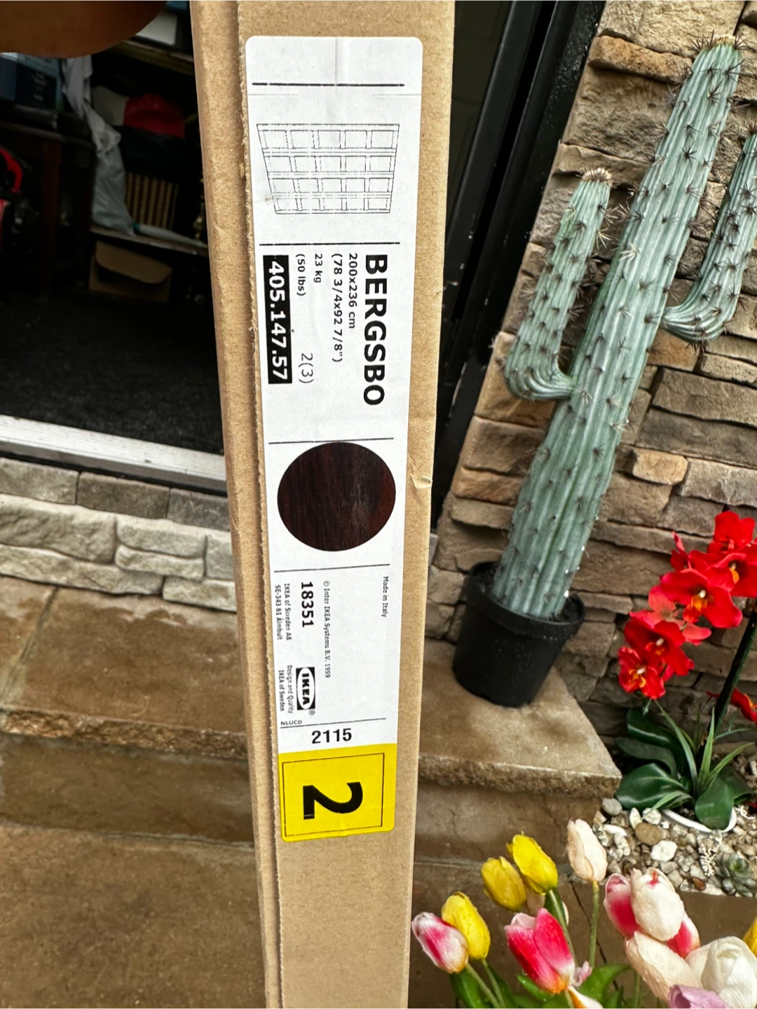 IKEA BERGSBO Wardrobe Sliding Doors, Brown-Black, IKEA - photo 2