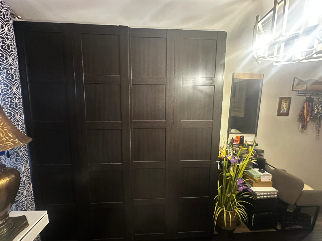 IKEA BERGSBO Wardrobe Sliding Doors, Brown-Black, IKEA - photo 5