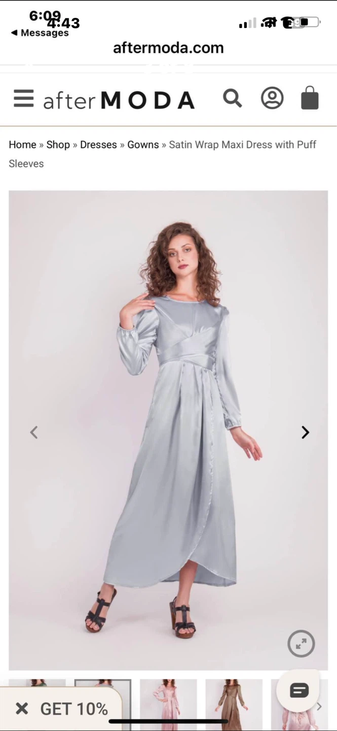 After Moda Satin Wrap Maxi Dress