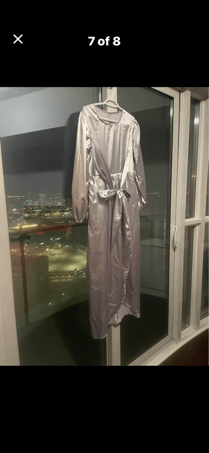 After Moda Satin Wrap Maxi Dress - photo 2