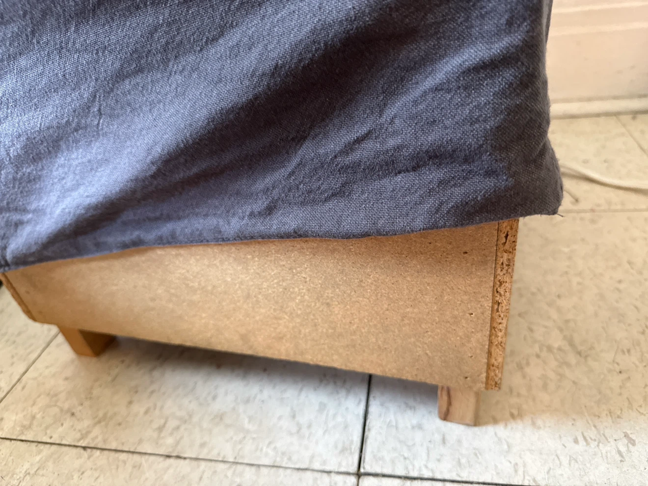 Grey Fabric Ottoman Footstool - photo 2