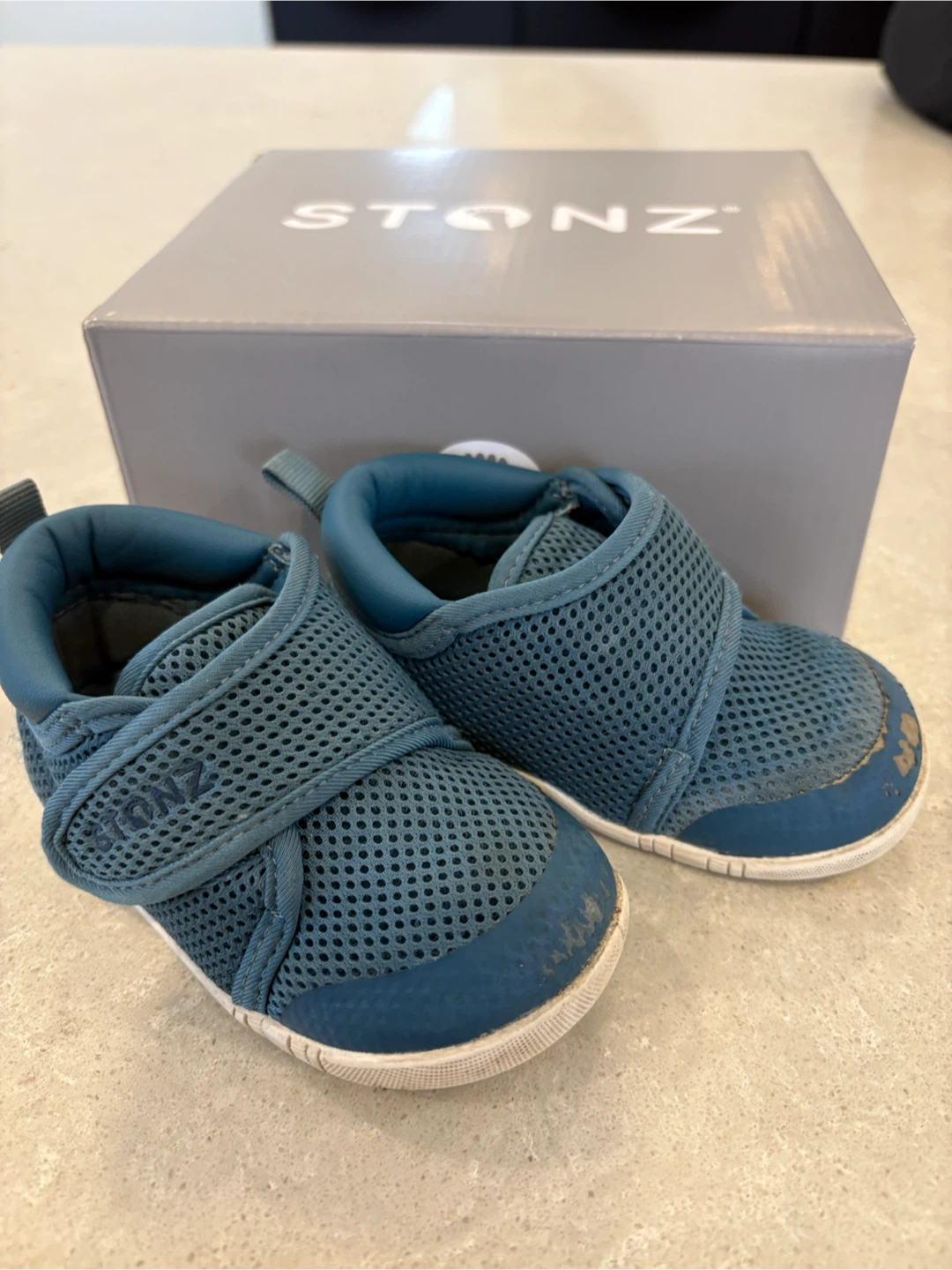 Stonz blue toddler shoes US 6