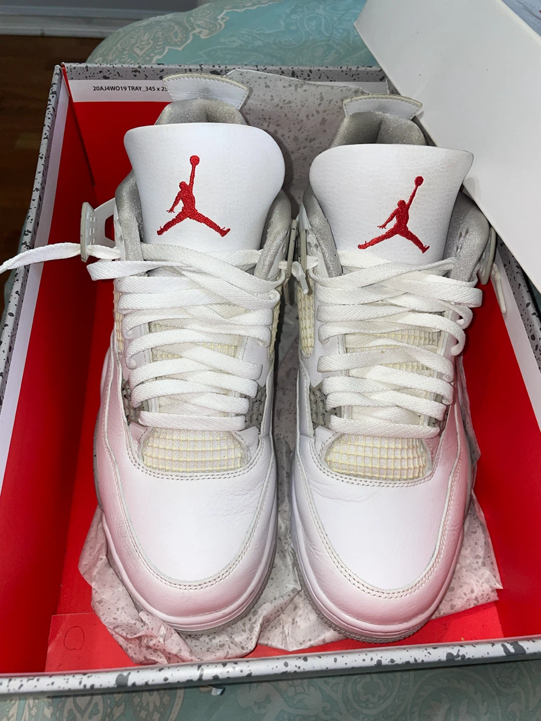 Air Jordan oreo 4 Retro White Tech Grey - photo 3