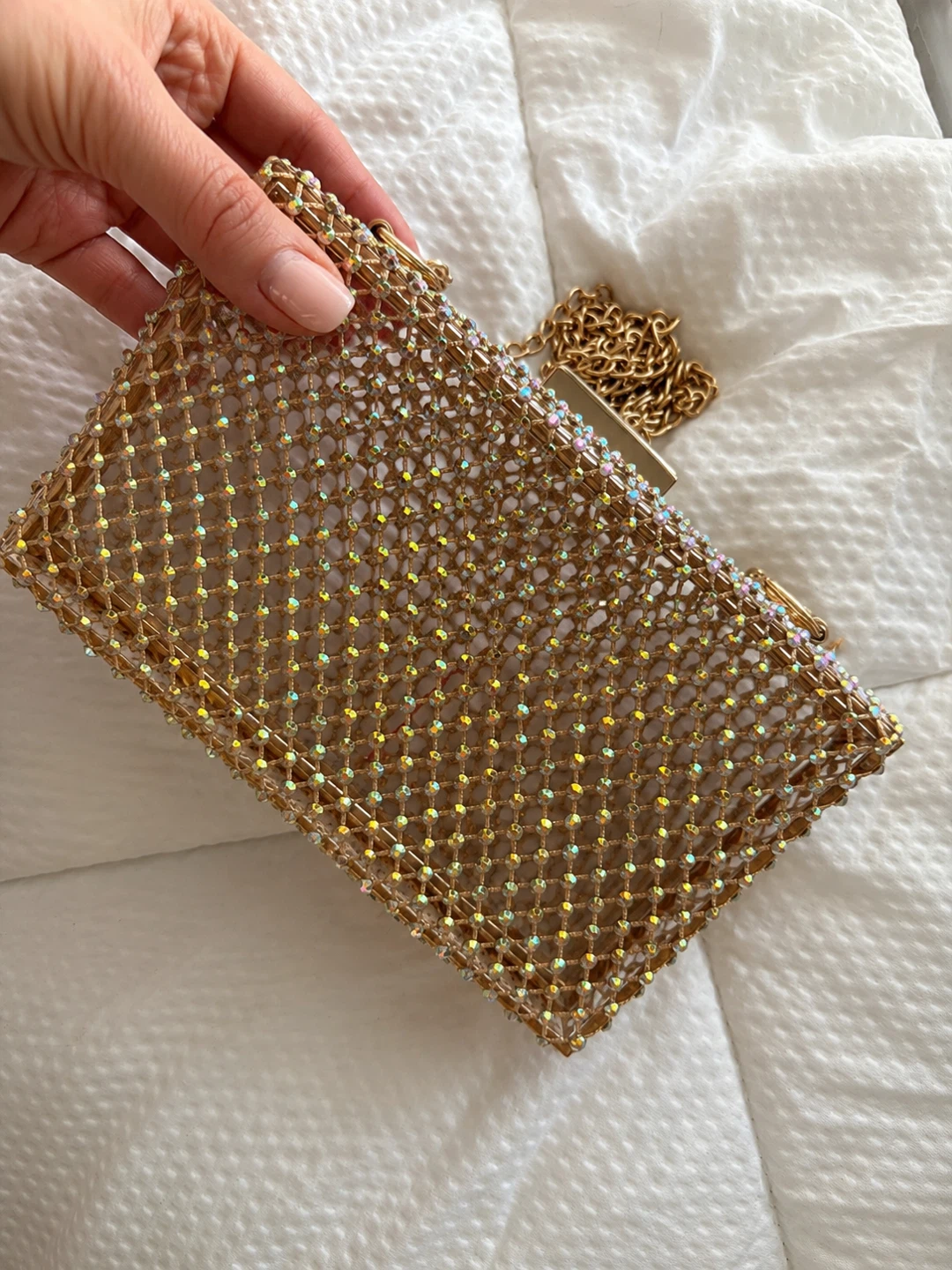 Crystal mesh evening clutch purse - photo 3
