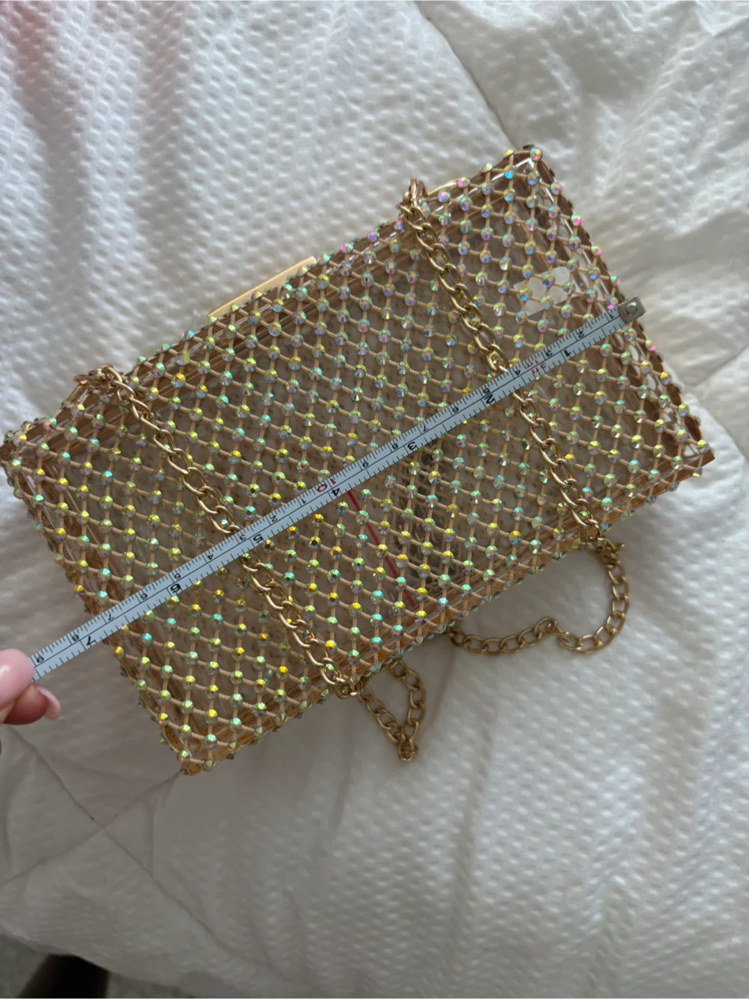 Crystal mesh evening clutch purse - photo 4