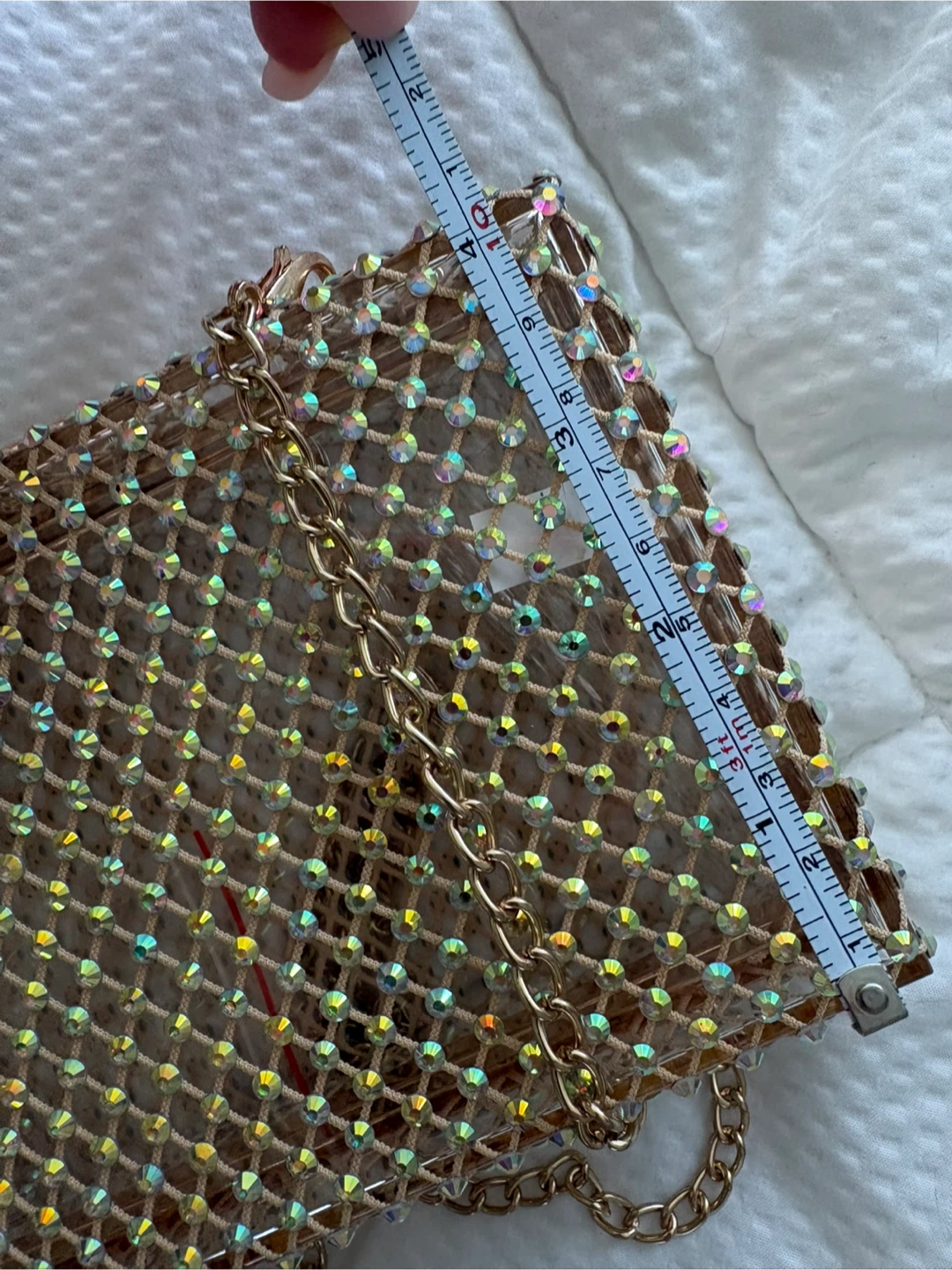 Crystal mesh evening clutch purse - photo 5