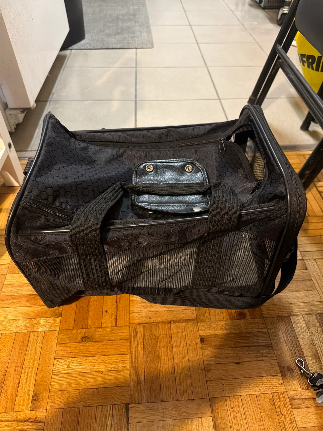 Black Mesh Pet Carrier