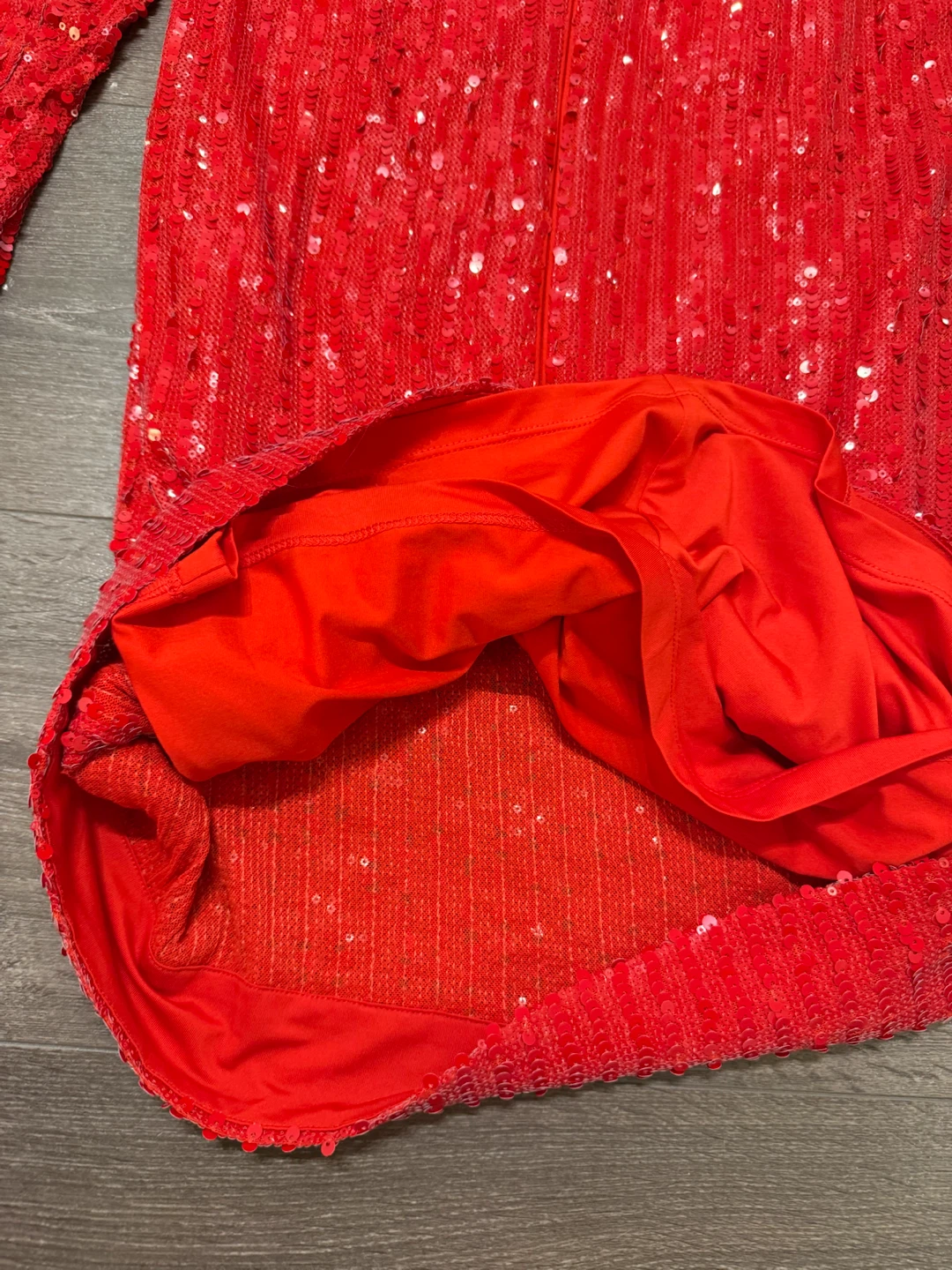 ROTATE Red Sequin Long Sleeve Mini Dress - photo 4
