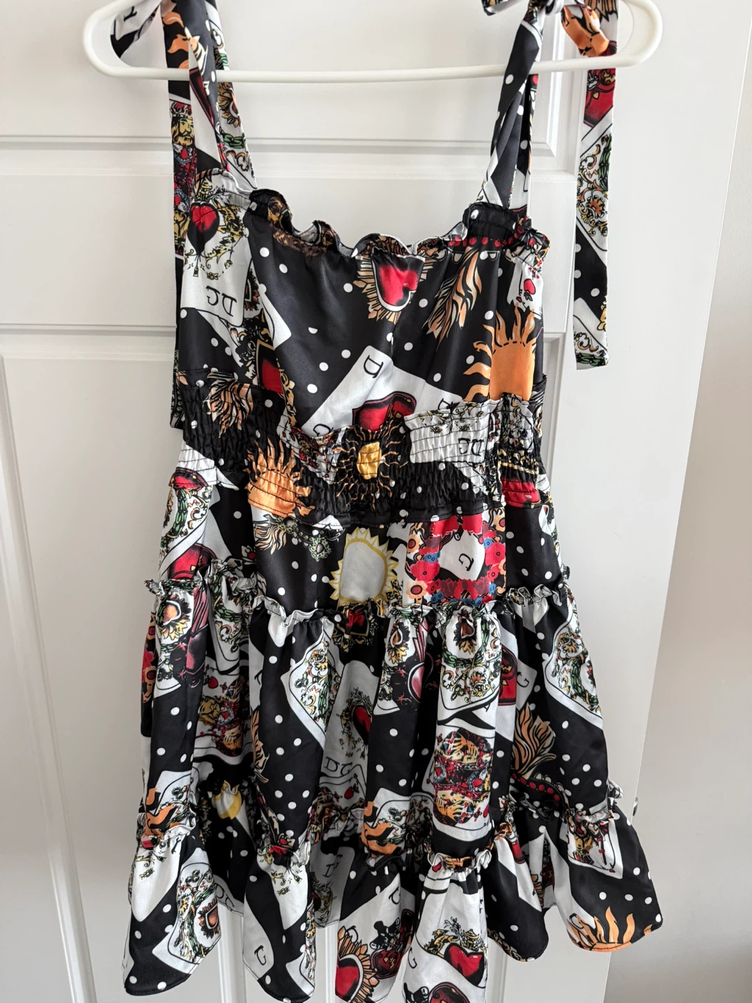 Playing Card Print Dress