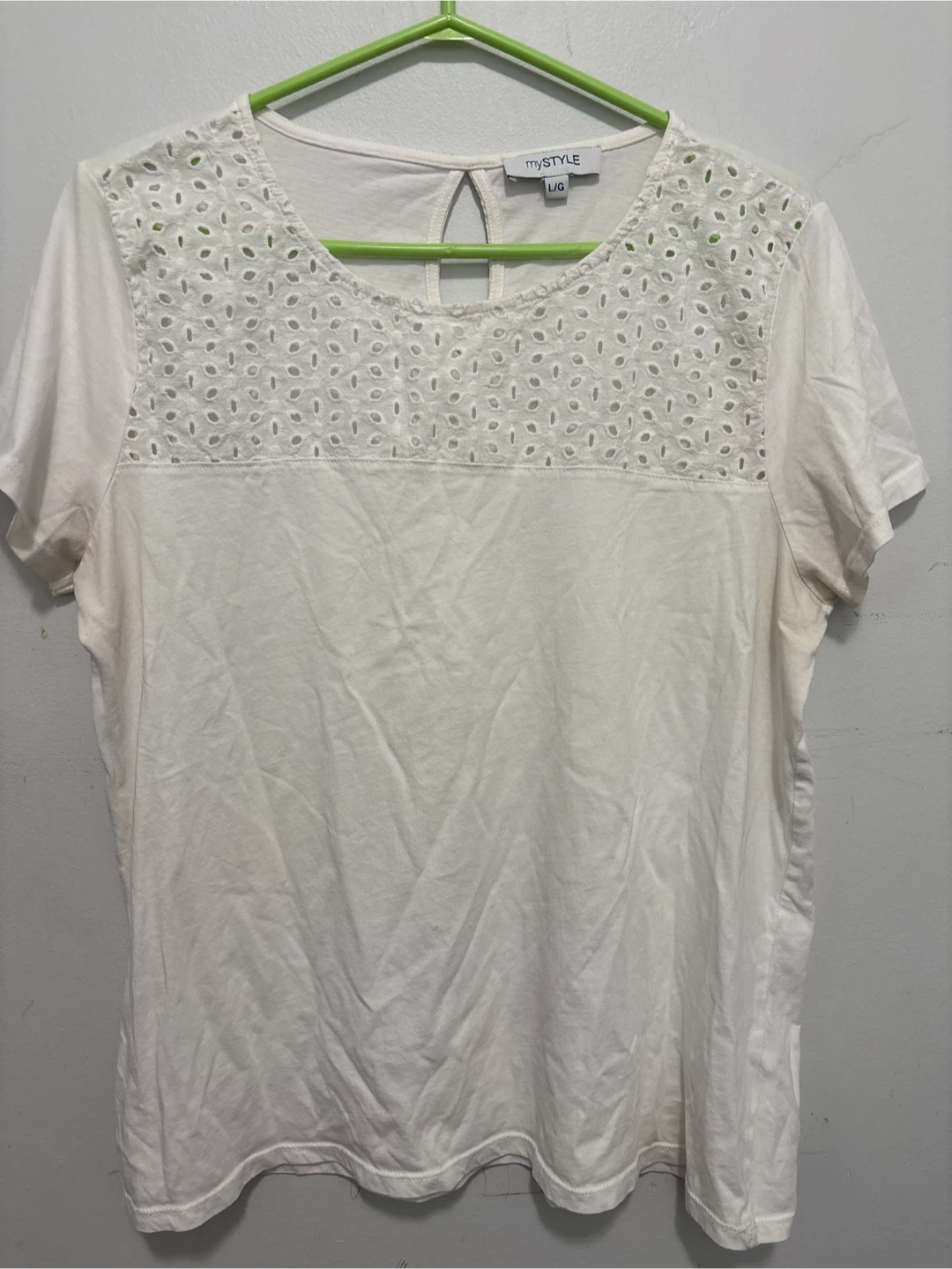 mySTYLE White Eyelet Top