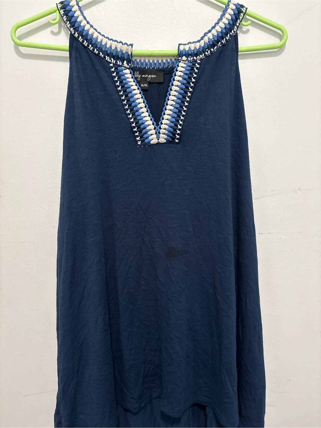 Lily Morgan sleeveless navy blue tank top