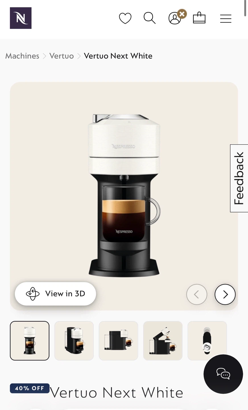 Nespresso Vertuo Next White + free pods - photo 4