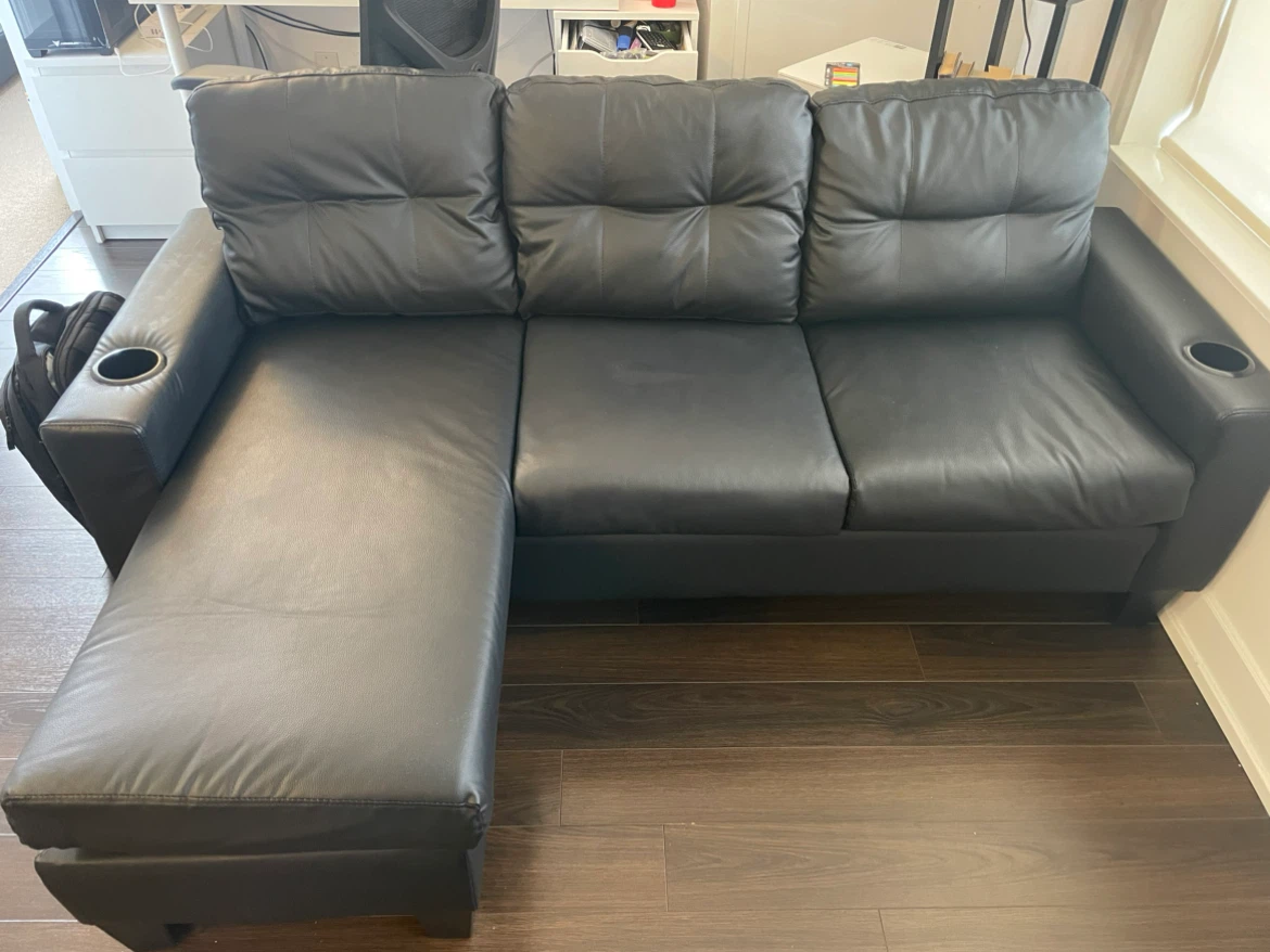 Black Sectional Sofa - photo 2