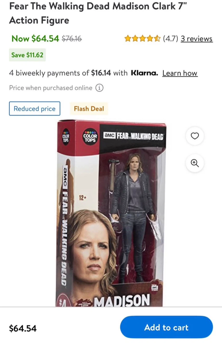 McFarlane Fear The Walking Dead Madison Clark 7" Action Figure - photo 2