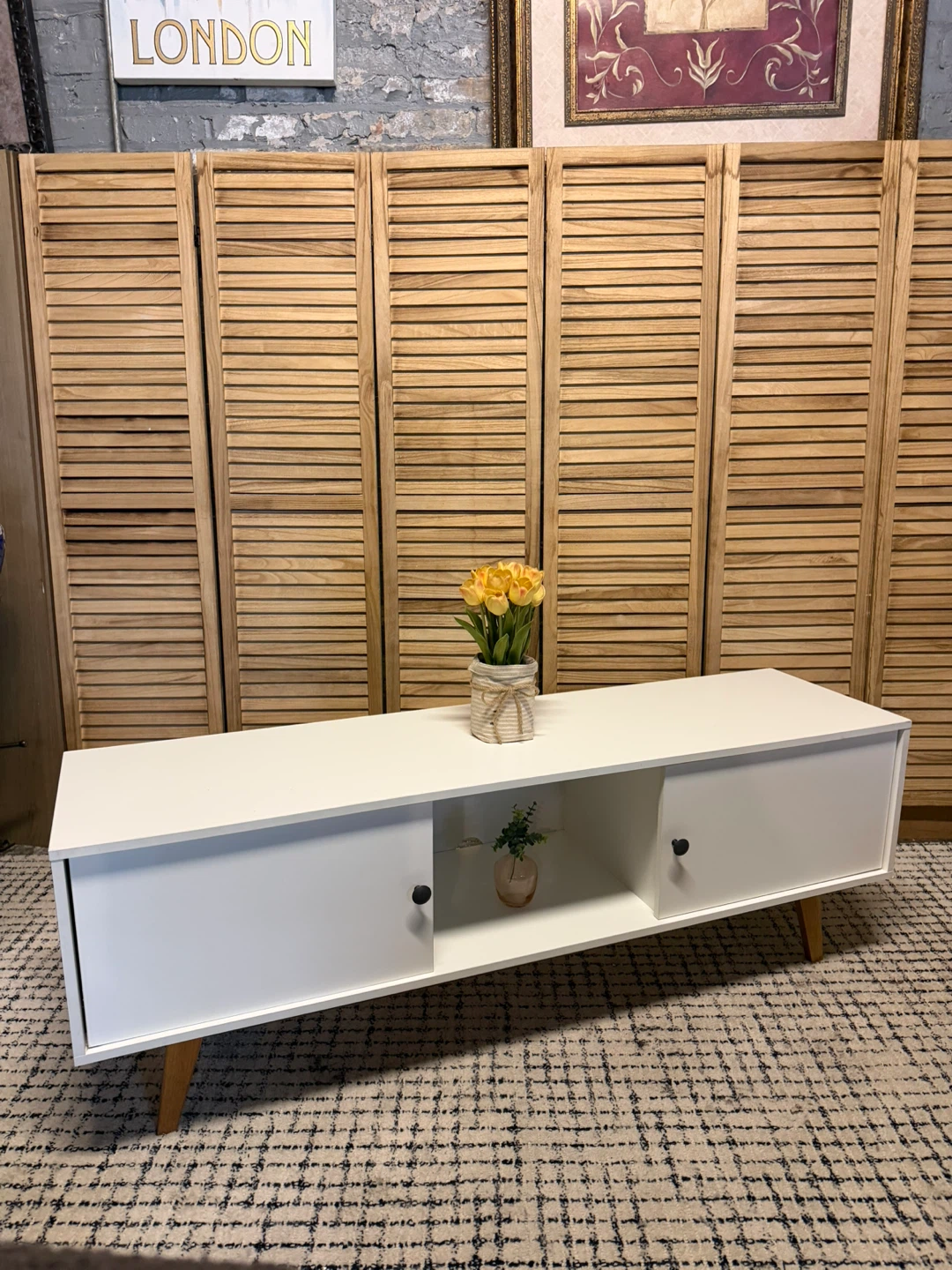 White TV Stand - photo 2