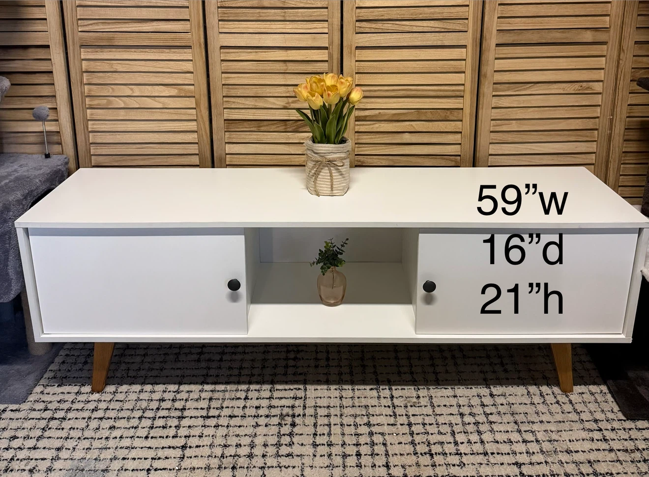 White TV Stand - photo 5