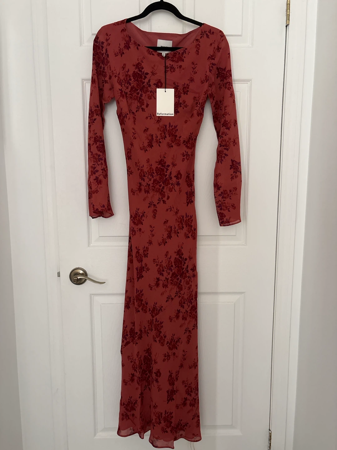 Reformation Floral Long Sleeve Dress