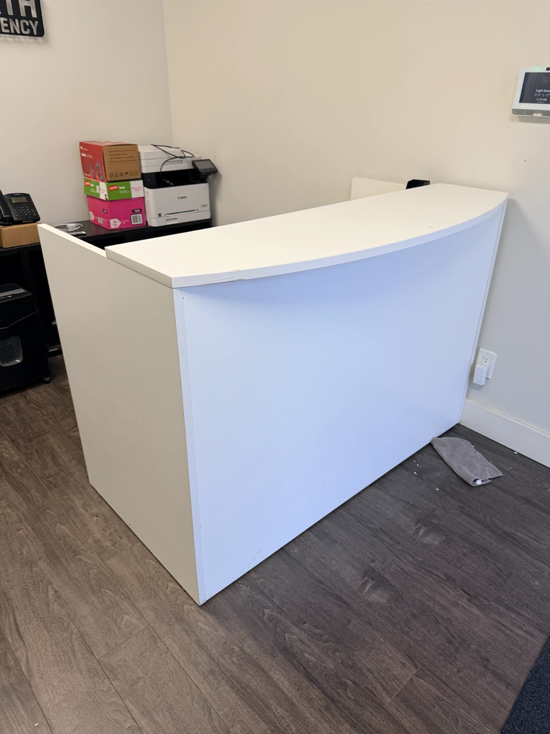 White Reception Desk