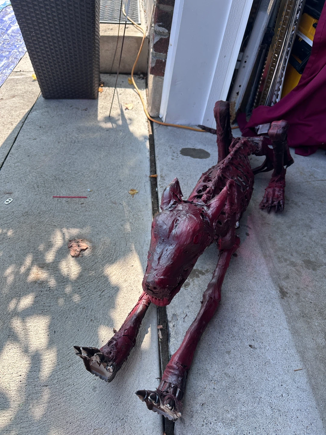 Halloween custom made Skeleton Dog Decoration - photo 3