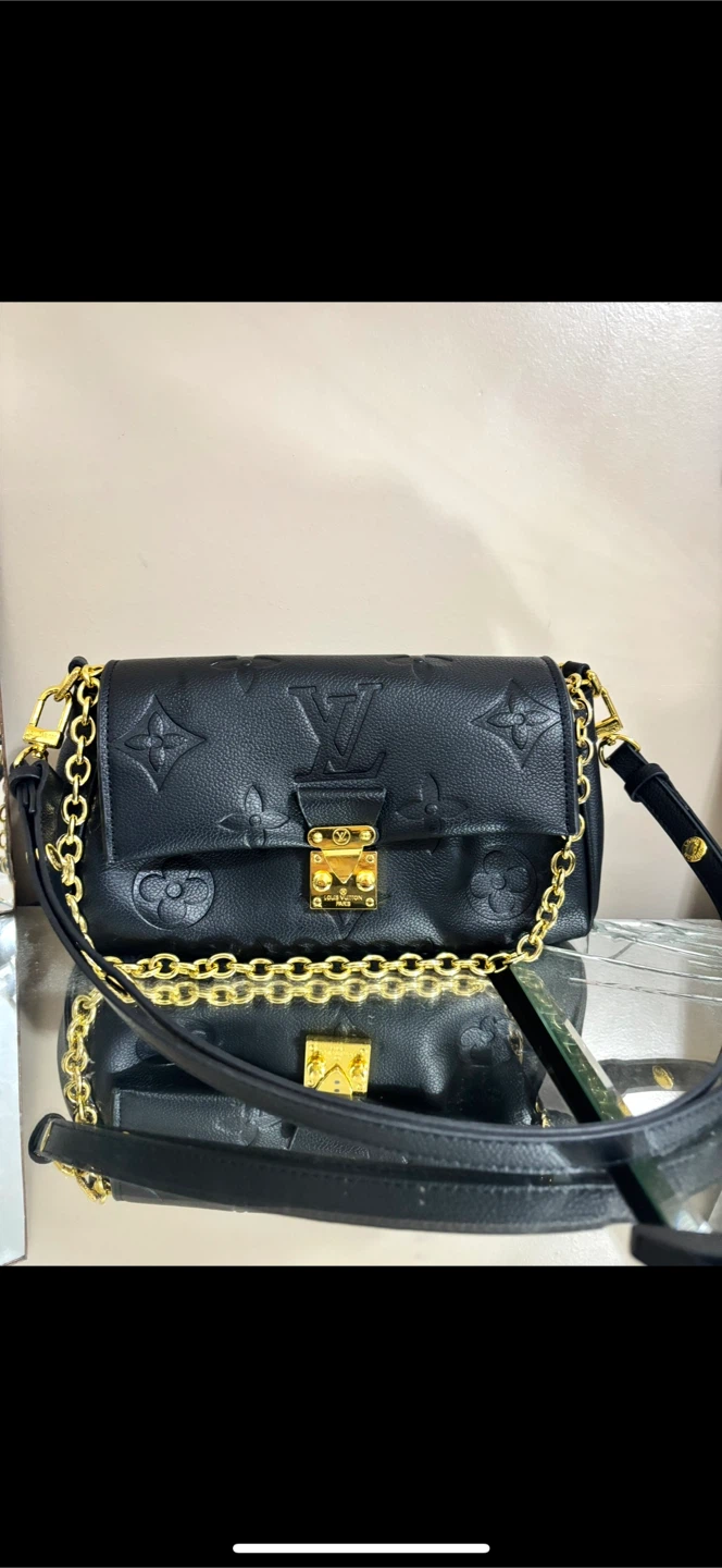 Louis Vuitton Black Monogram Empreinte Dauphine Chain Bag - photo 4