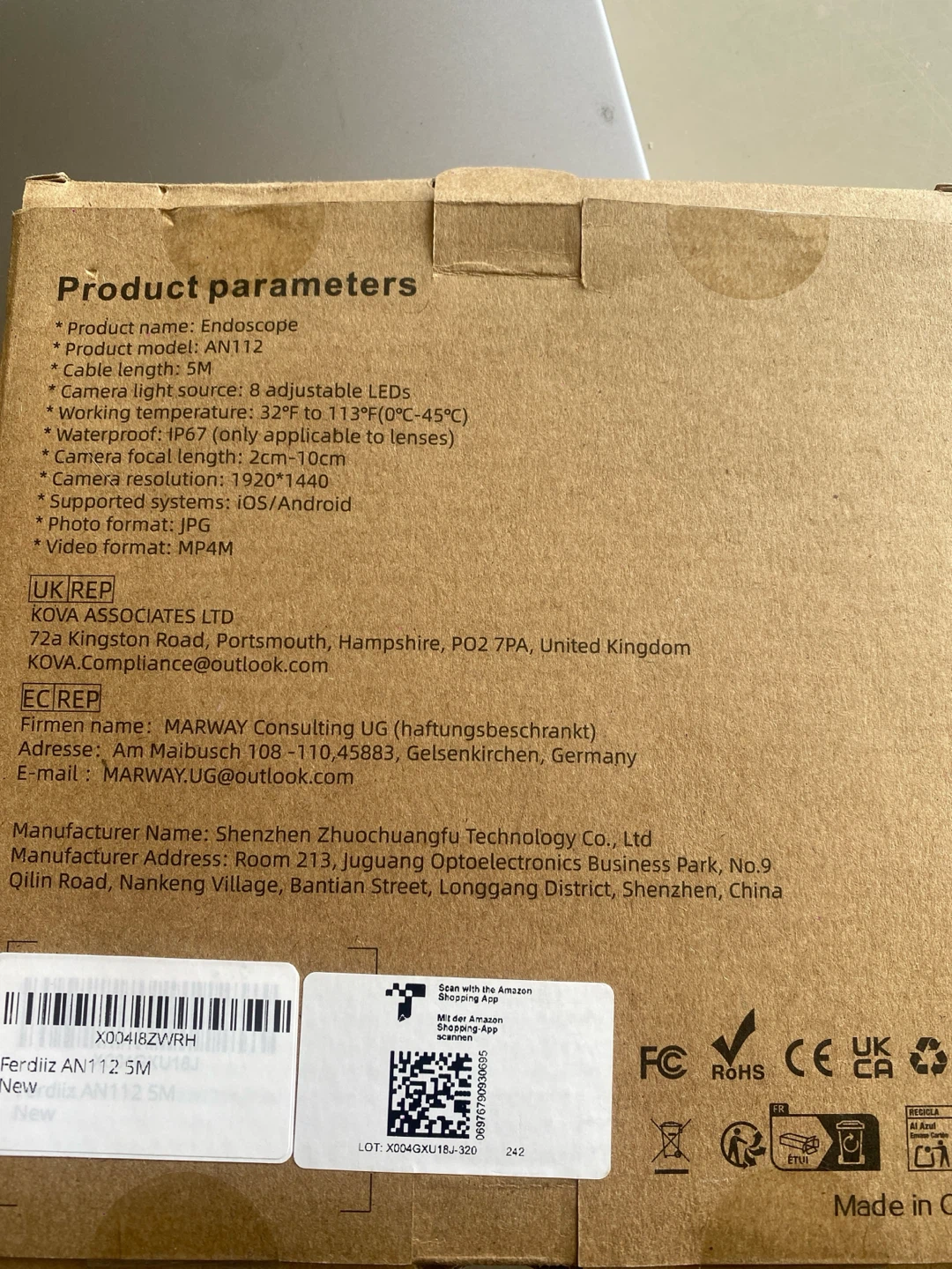 Ferdiz Wired Endoscope AN112