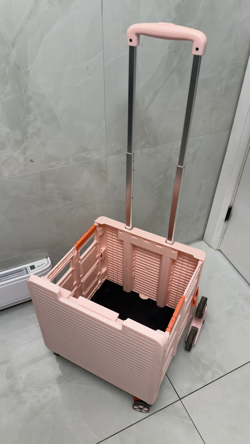 Pink Folding, Stair-Climbing Shopping Trolley - photo 2