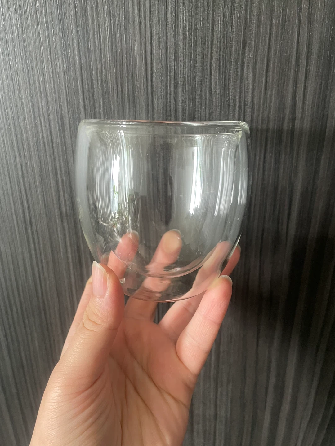 Set of 2 double-walled glass cups