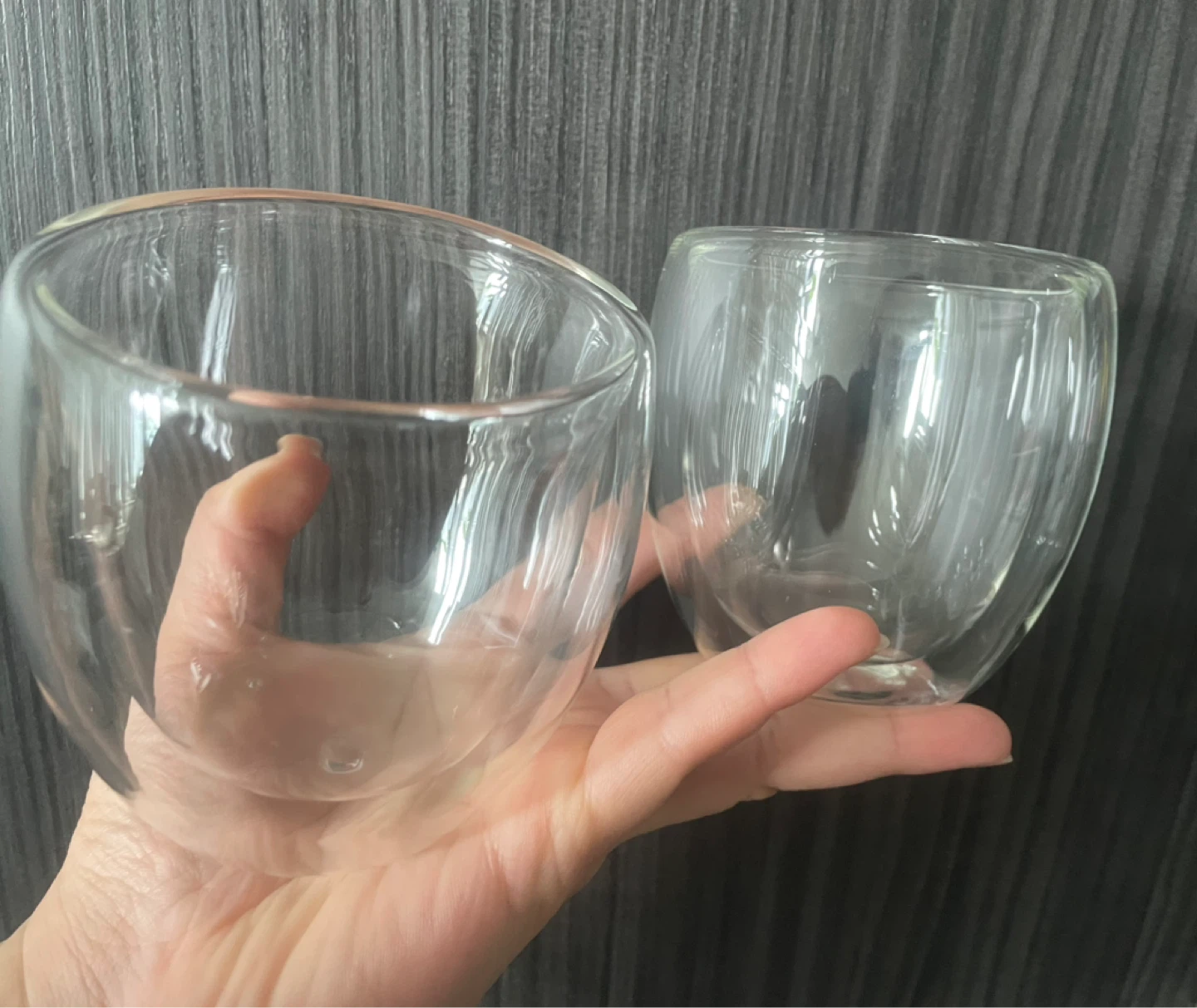 Set of 2 double-walled glass cups - photo 2