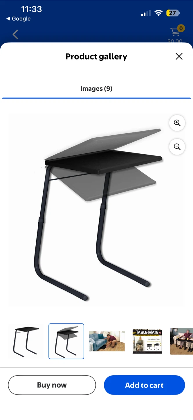 Table-Mate Adjustable Black Table - photo 2