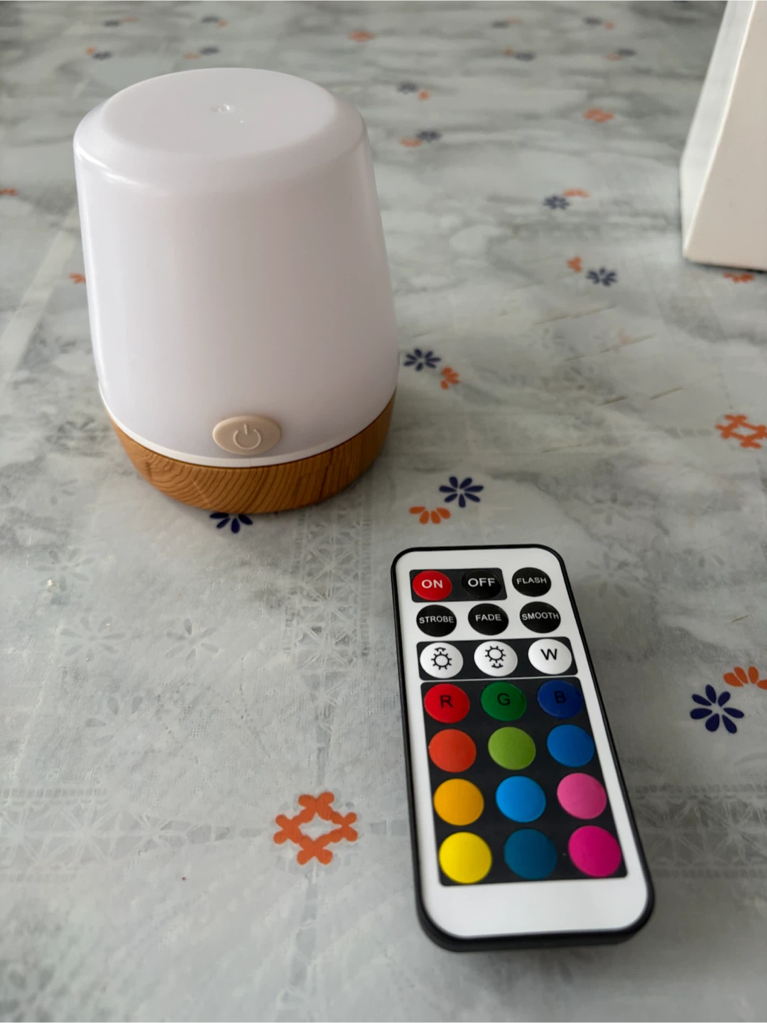 RGB LED Color Changing Table Lamp with Remote