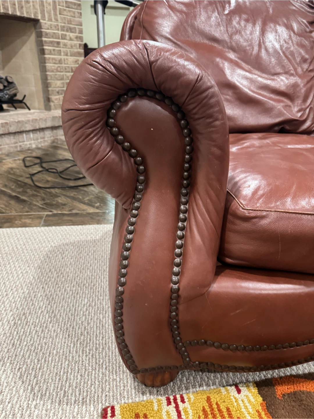 Natuzzi Italian Brown Leather Sofa & Love Seat - photo 5