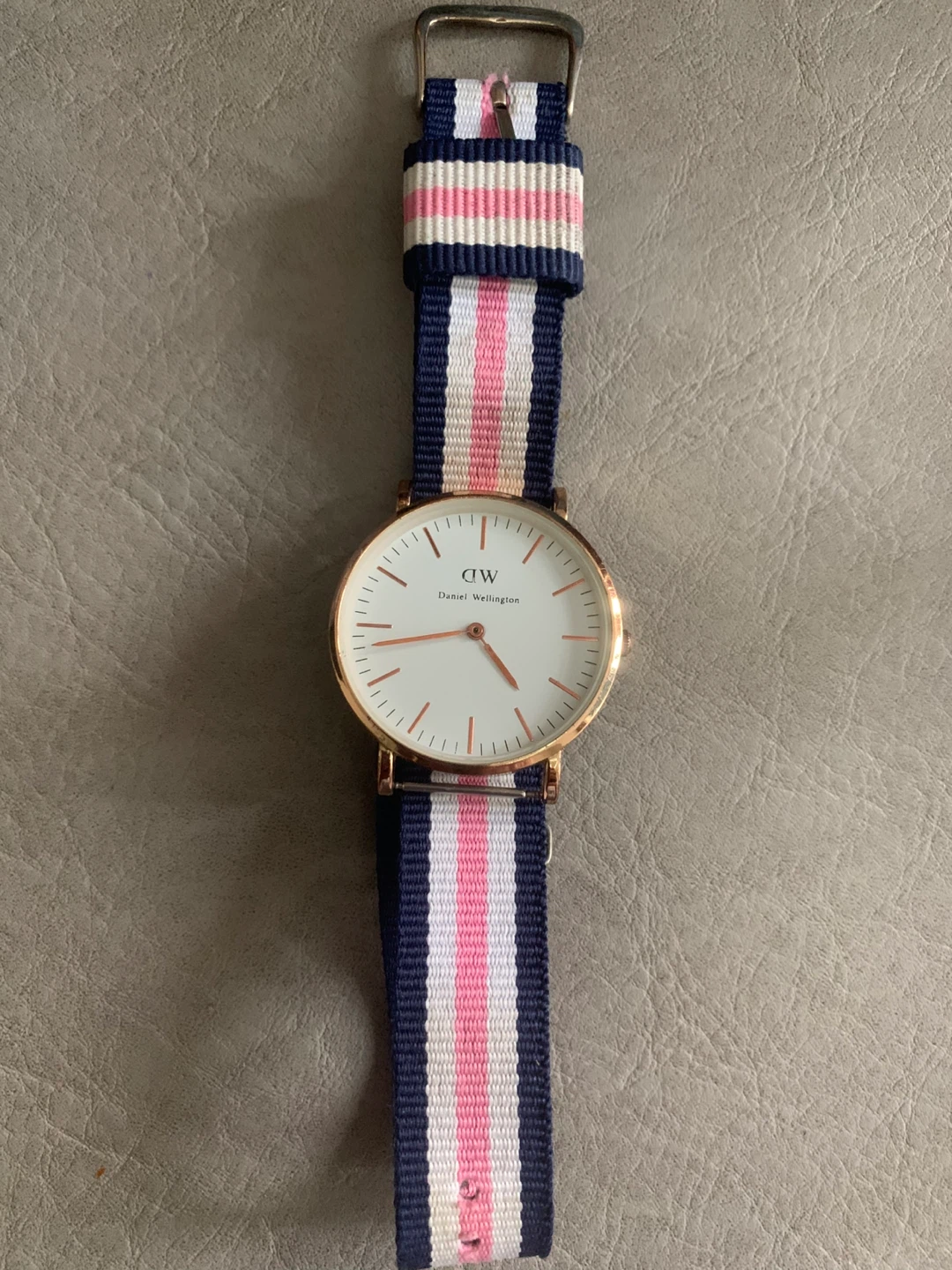 Daniel Wellington Watch with Striped Nylon Strap