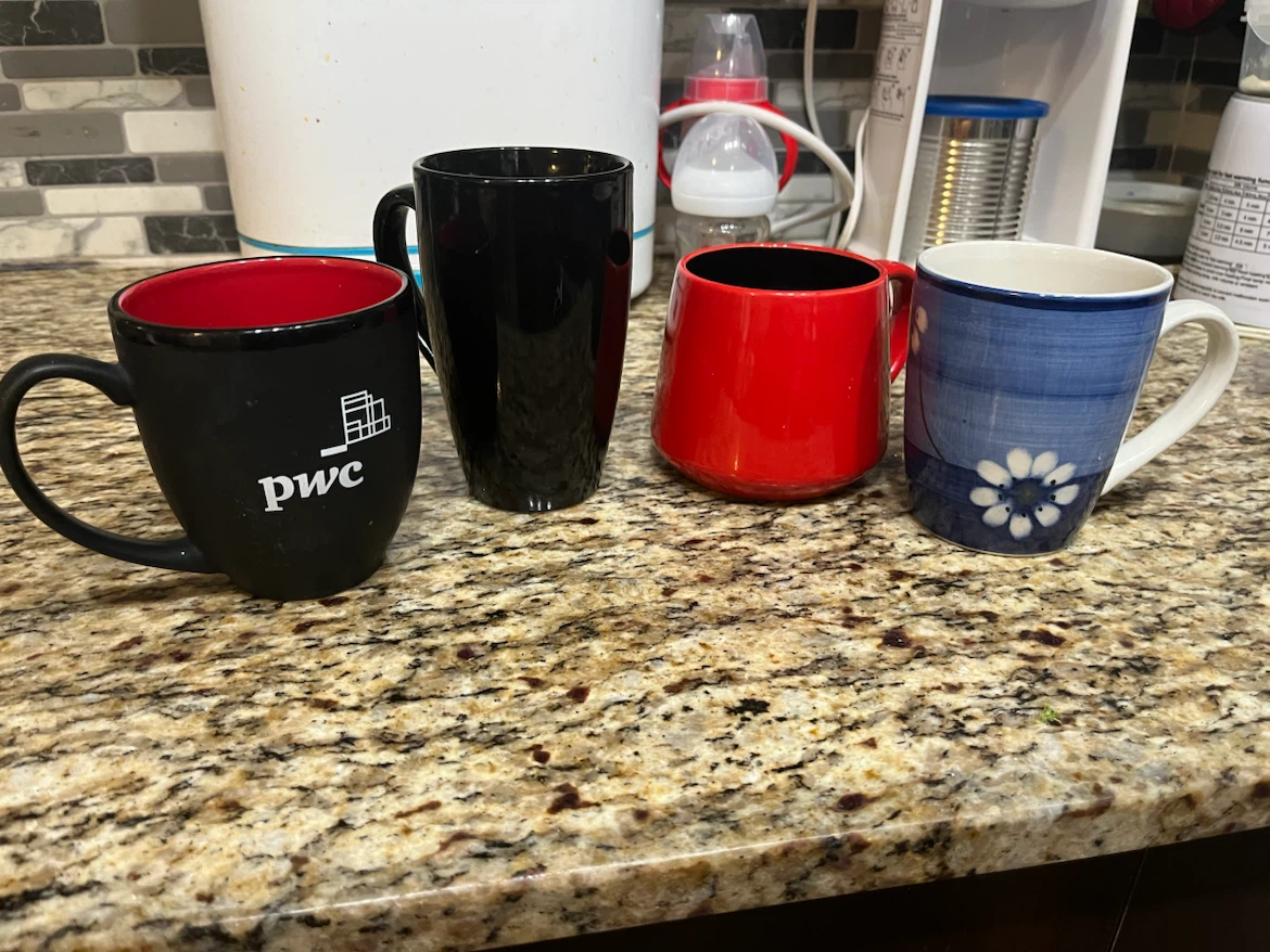Set of 4 Assorted Coffee Mugs